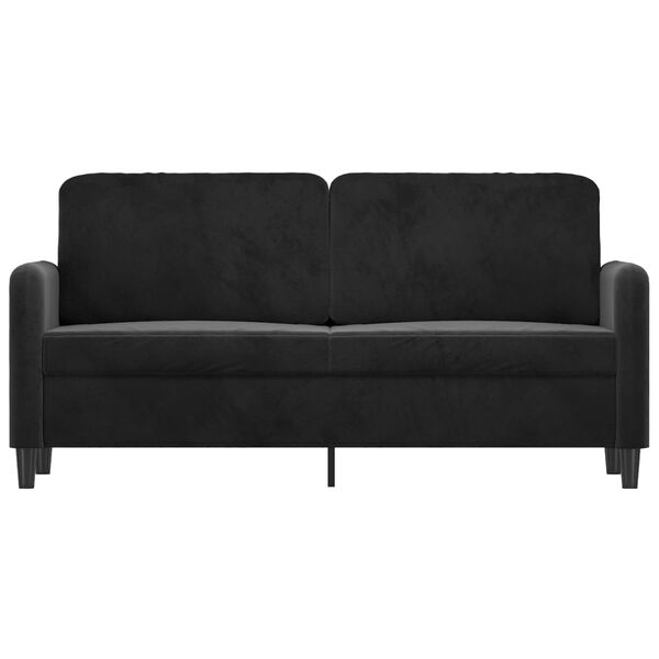vidaXL 2-personers sofa 140 cm fløjl sort