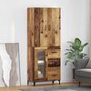 vidaXL Highboard Gammelt tr&aelig; 69,5 x 34 x 180 cm Konstrueret tr&aelig;