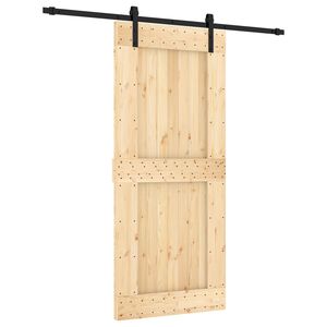 vidaXL Skyded&oslash;r 90 x 210 cm Massivt Fyrretr&aelig; (Ubehandlet)