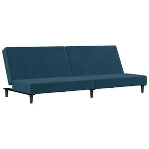 vidaXL 2-personers sovesofa fl&oslash;jl bl&aring;