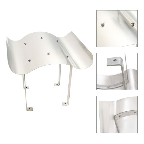 vidaXL skorstenshætte i rustfrit stål 60 x 80 x 39 cm