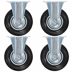vidaXL faste hjul 4 stk. 125 mm