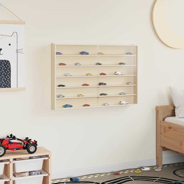 vidaXL Træ samler udstillingskasse Brun 80 x 8,5 x 54 cm Krydsfinér