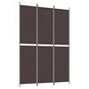 vidaXL 3-panels rumdeler 150x220 cm stof brun