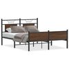 vidaXL sengeramme 150x200 cm uden madras konstrueret tr&aelig; brunt eg