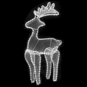 vidaXL rensdyrdekoration 60x24x89 cm 306 LED'er tr&aring;dnet
