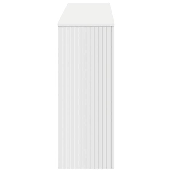 vidaXL Konsolbord Stribet Hvid 155 x 29 x 74 cm Konstrueret tr&aelig;