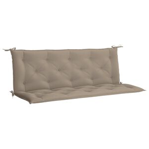 vidaXL hynde til haveb&aelig;nk 150x(50+50)x7 cm oxfordstof gr&aring;brun