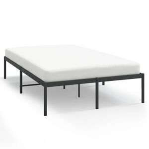 vidaXL sengeramme 120x190 cm metal sort