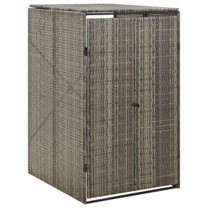 vidaXL enkelt skraldespandsskjuler 70x80x117 cm polyrattan gr&aring;