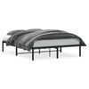 vidaXL sengeramme 140x200 cm metal sort