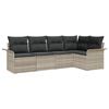 vidaXL Havesofa S&aelig;t 5 stk. Lysegr&aring; polyrattan