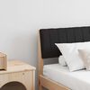 vidaXL Polstret sengegavl Sort 180 cm Massiv fyrretr&aelig;