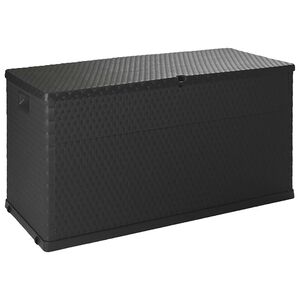 vidaXL udend&oslash;rs opbevaringkasse 120x56x63 cm polyrattan antracitgr&aring;
