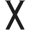 vidaXL spisebordsben X-formet 2 stk. sort 50x(72-73) cm st&aring;l