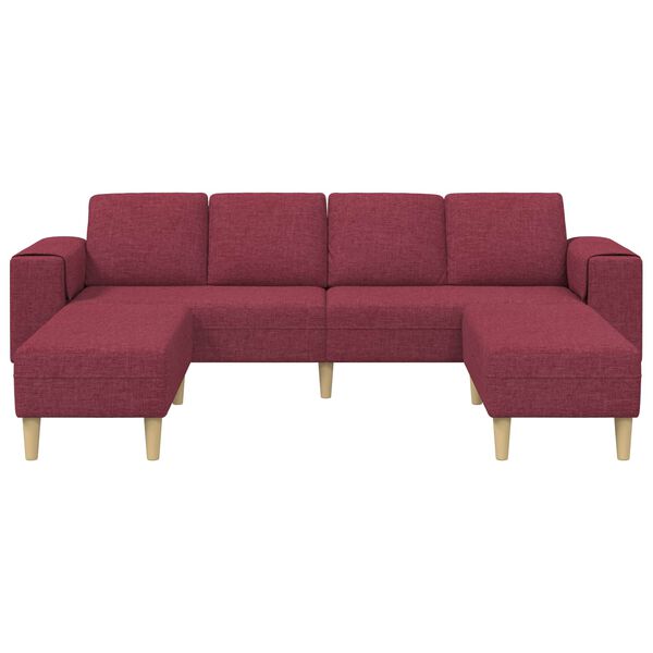 vidaXL Stue Sofa 3 pcs Vinr&oslash;d Polyester