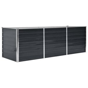 vidaXL h&aelig;vet plantekasse 240x80x77 cm galvaniseret st&aring;l antracitgr&aring;