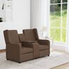 vidaXL 2-personers l&aelig;nestol med kopholder stof brun