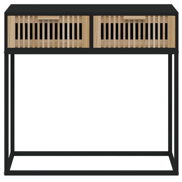 vidaXL konsolbord 80x30x75 cm konstrueret træ og jern sort