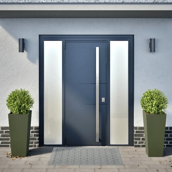 vidaXL plantekrukker 2 stk. 35x35x75 cm st&aring;l olivengr&oslash;n