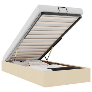 vidaXL osmannisk sengeramme uden madras 90x190 cm stof cremefarvet