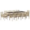 vidaXL Have Spisebordss&aelig;t 11 pcs Beige polyrattan
