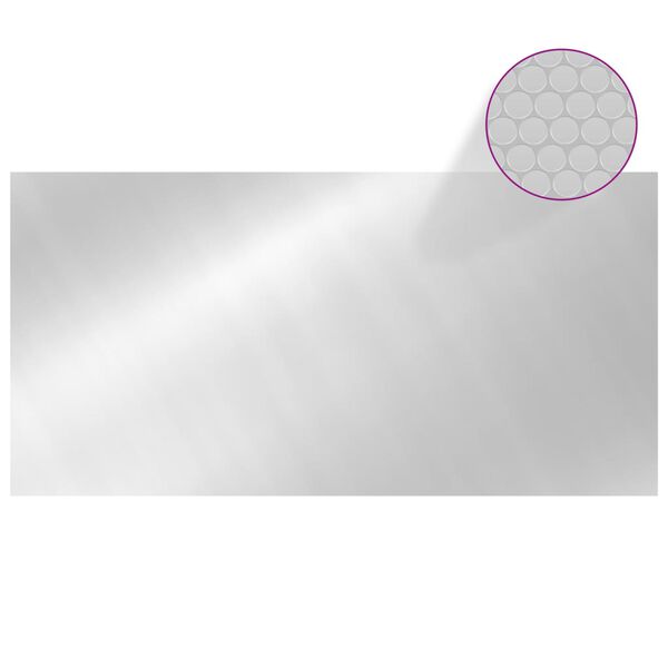 vidaXL poolovertræk 975x488 cm PE sølvfarvet