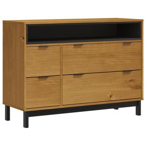 vidaXL kommode FLAM 110x40x80 cm massivt fyrretr&aelig;