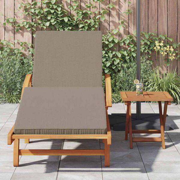 vidaXL Solstol med pude 2 pcs Gråbrun 40 x 40 x 40cm Massivt akacietræ