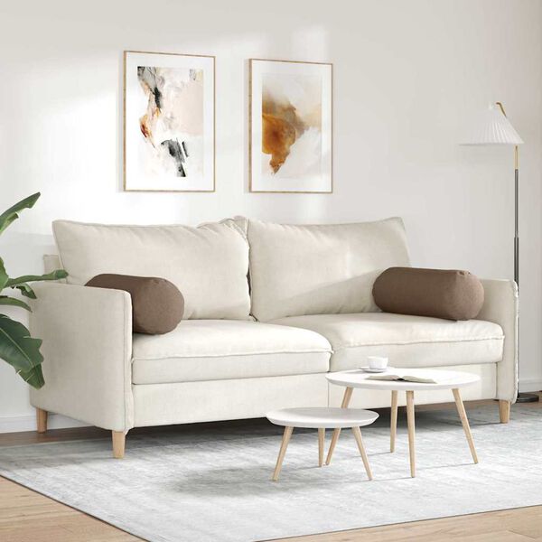 vidaXL Bolsterpuder 2 pcs Brun &Oslash; 25 x 70 cm Stof