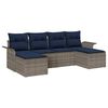 vidaXL Havesofa S&aelig;t 6 stk. Gr&aring; polyrattan