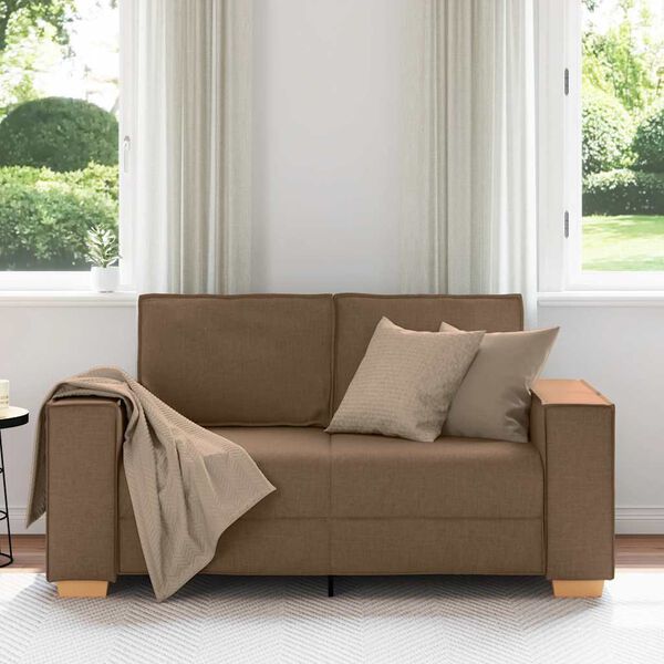 vidaXL 2-personers sofa brun 120 cm stof