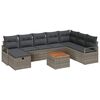 vidaXL Havesofa S&aelig;t 9 stk. Gr&aring; Poly rattan