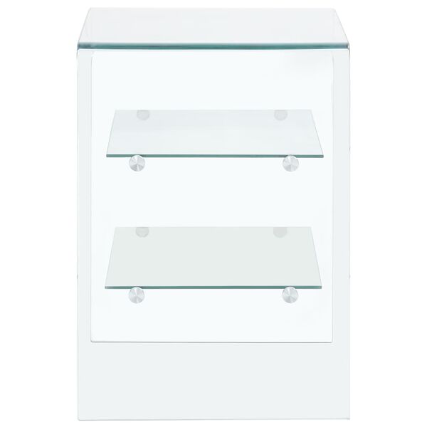 vidaXL sofabord 50 x 40 x 56 cm hærdet glas transparent