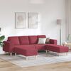 vidaXL Stue Sofa 3 pcs Vinr&oslash;d Polyester