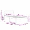 vidaXL Sengestel med hovedgærde Voks brun 75 x 190 cm Massiv fyrretræ
