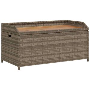 vidaXL opbevaringsb&aelig;nk 100x50x52 cm polyrattan og akacietr&aelig; gr&aring;