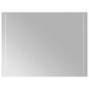 vidaXL LED badev&aelig;relsesspejl Transparent 80 x 60 cm h&aelig;rdet glas