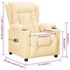 vidaXL eldrevet massagestol kunstlæder cremefarvet