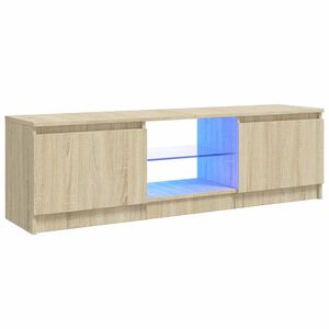 vidaXL tv-bord med LED-lys 120x30x36 cm sonoma-eg