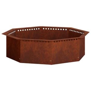 vidaXL B&aring;lplade ring Rusten 100 x 100 x 25 cm Cortenst&aring;l