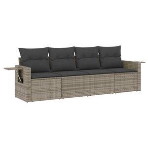 vidaXL sofas&aelig;t til haven 4 dele med hynder polyrattan gr&aring;