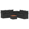 vidaXL Sofa S&aelig;t 8 stk. Sort Poly Rattan og St&aring;l