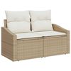 vidaXL Havesofa Sæt med pude med opbevaring 8 pcs Beige og creme