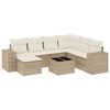 vidaXL sofas&aelig;t til haven 8 dele med hynder polyrattan beige
