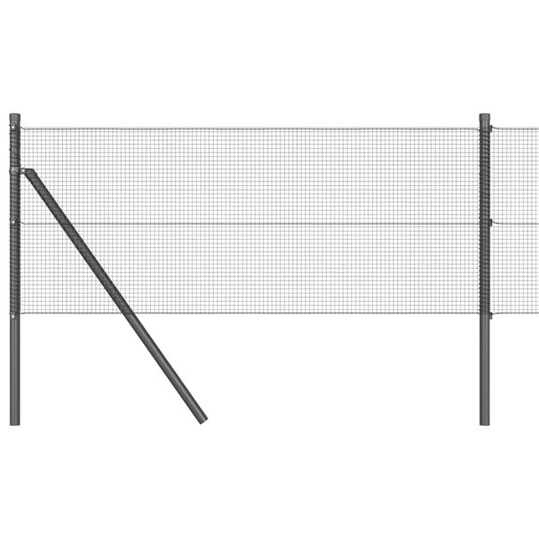 vidaXL Hegnspæl Grå 10 x 0,4 m (12 x 12 mm net) Stål og PVC