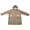 vidaXL Tæppe-hoodie Camel m Fleece og Flannel
