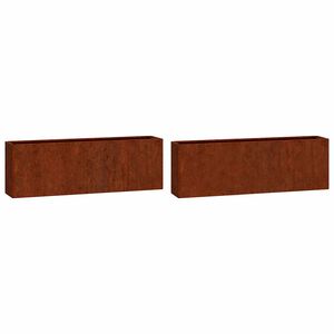 vidaXL v&aelig;gh&aelig;ngte plantekasser 2 stk. 53x10x17 cm cortenst&aring;l rustfarvet