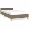 vidaXL Sengeramme uden madras Taupe 100x200 cm Stof