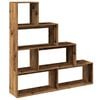 vidaXL bogreol/rumdeler 143,5x29x143,5 cm konstrueret tr&aelig; antikt tr&aelig;